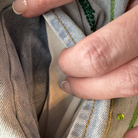 White Stag Y2K Denim Jacket Womens‎ Size M Embroidered Sequined Butterfly Fairy - Picture 4 of 8